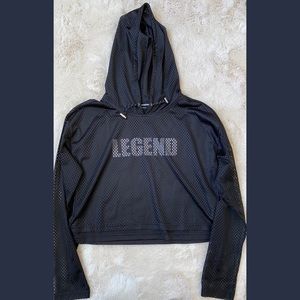 F21 Mesh cropped sweatshirt